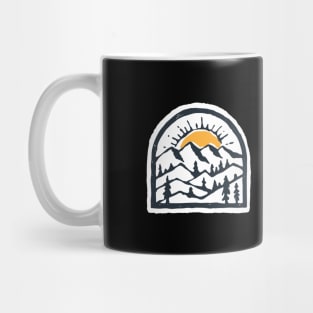 Beauty Mountain Hand Drawing Mug